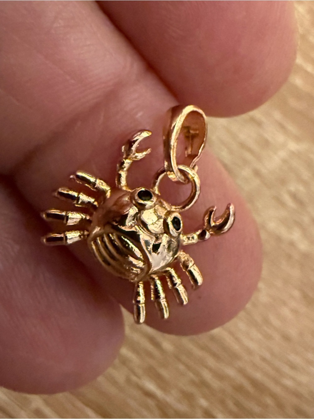 Gold Crab Charm Pendant - Women Jewelry